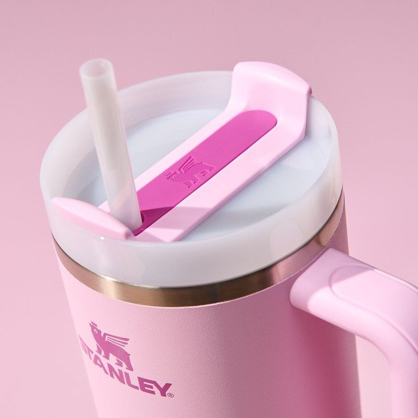 Розов термос със сламка от неръждаема стомана 1,18 l Quencher H2.0 FlowState Tumbler Cherry Blossom – Stanley-image-3