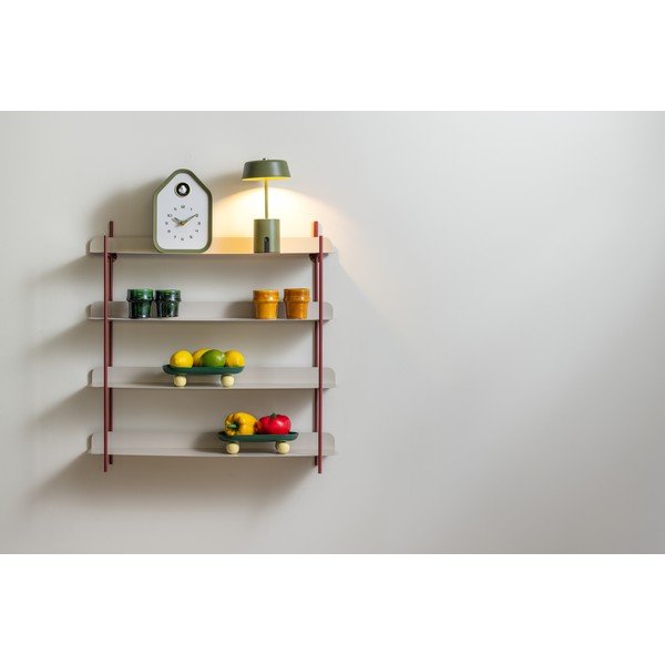 Бордо/сив на няколко нива метален стенен рафт 60 cm Reina Cuatro – PT LIVING-image-1