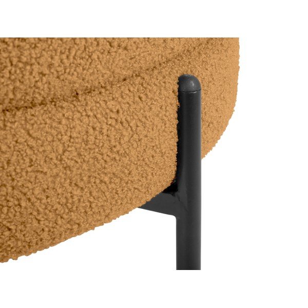 Светлокафяво кресло от плат букле Noble – Leitmotiv-image-1