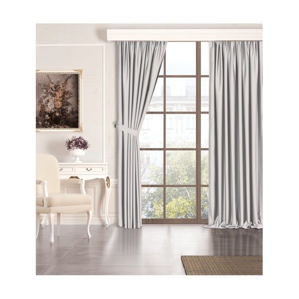 Сива полуматирана завеса 260x100 cm - Mila Home-image-2
