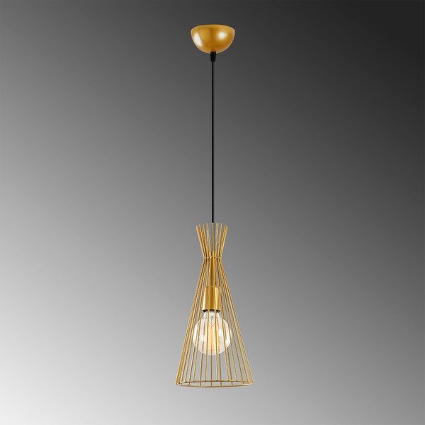 Висящо осветително тяло златно с метален абажур ø 20 cm Mezopotamya – Opviq lights-image-4