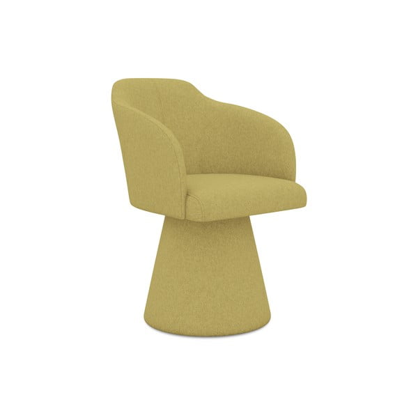 Жълт тапициран трапезен стол Kanoa – Makamii