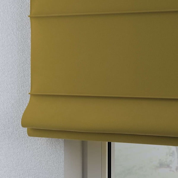 Жълта римска щора 170x160 cm Posh Velvet - Yellow Tipi-image-4