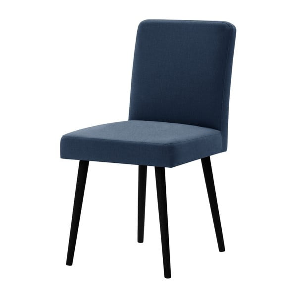 Modrá židle s černými nohami z bukového dřeva Ted Lapidus Maison Fragrance
