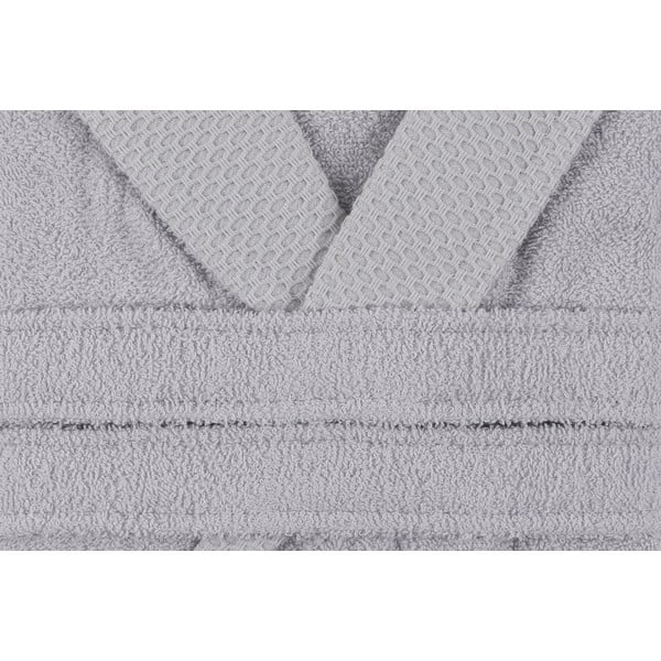 Сив памучен халат за баня размер M Cappa - Foutastic-image-3