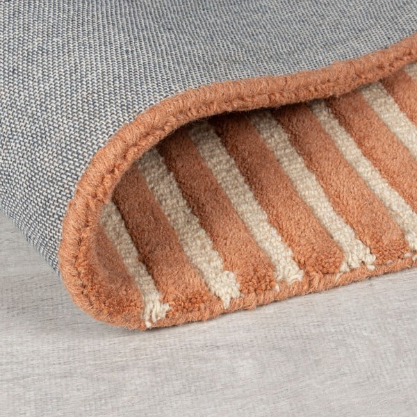Ръчно изработен вълнен килим теракотен 200x290 cm Lozenge Terracotta – Flair Rugs-image-3