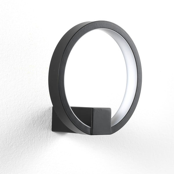 Черна стенна лампа , ø 15 cm Ring - Tomasucci