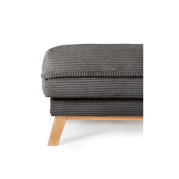 Сива табуретка  от рипсено кадифе Tori – Bonami Selection-image-3