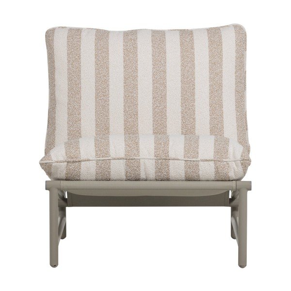 Бежов градински стол метален/подплатен Elvo – WOOOD-image-2