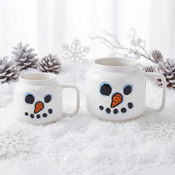 Бяла керамична детска чаша за лате 530 ml Snowman – LEGO®-image-2