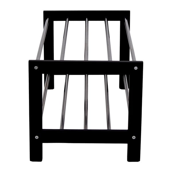 Черна етажерка за обувки от тополова дървесина Padova - House Nordic-image-4