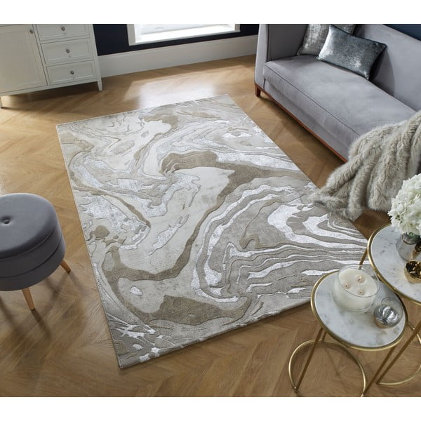 Бежов килим 160x230 cm Marbled – Flair Rugs-image-1