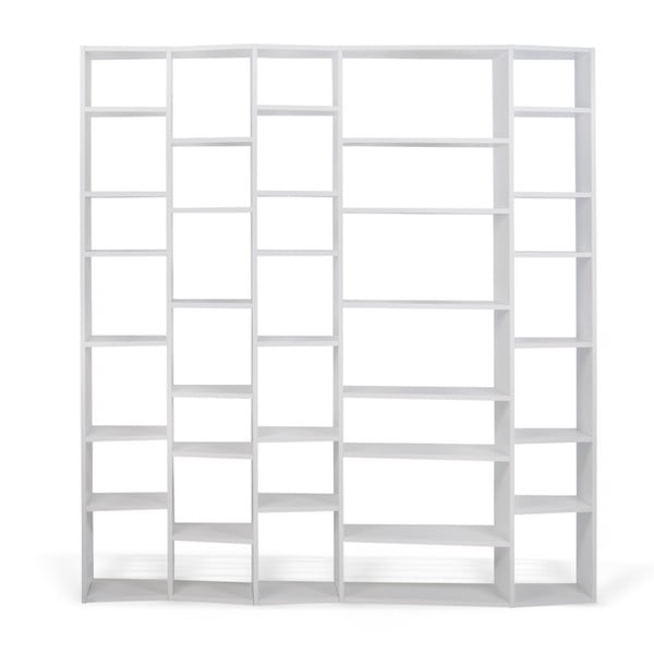 Бял шкаф за книги 216x224 cm Valsa - TemaHome