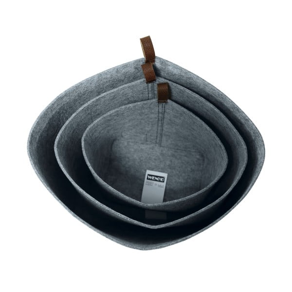 Сив текстилен органайзер Филц, 30 x 18 cm Feli - Wenko-image-4