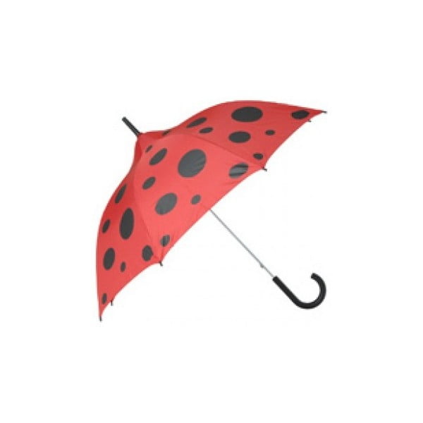 Дамски чадър за деца Ladybug, червен/черен - Unknown