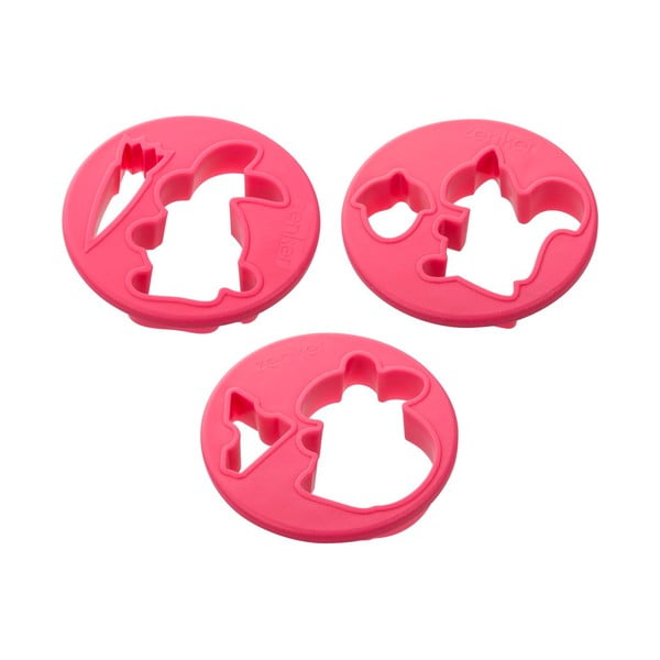 Комплект от 3 розови перфоратора за животни, ø 8 cm - Zenker