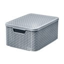 Сива пластмасова кутия за съхранение с капак 29x39x19 cm Style – Curver