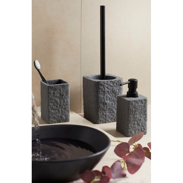 Тъмно сива чаша за четка за зъби Villata - Wenko-image-1