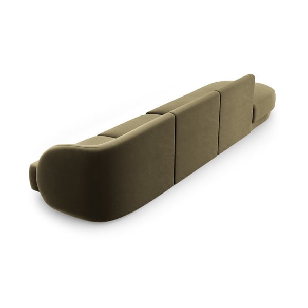 Зелен кадифен диван 302 cm Miley - Micadoni Home-image-4