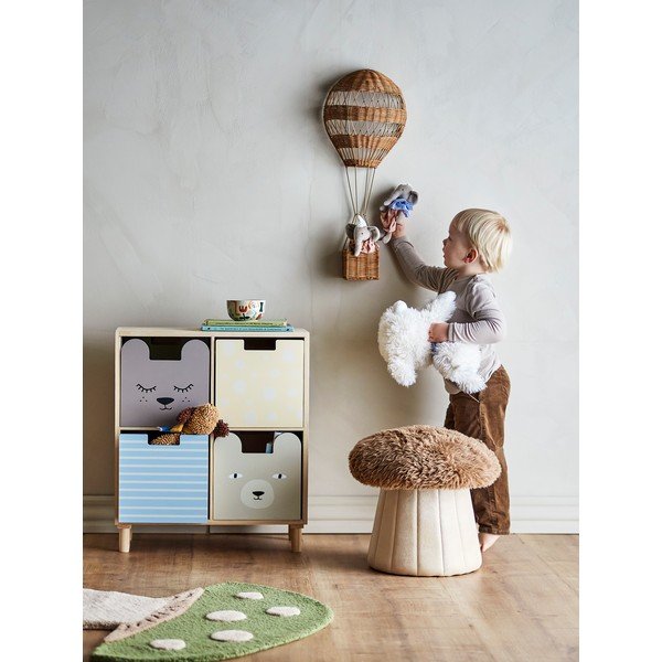 Кафяв/в естествен цвят детски пуф Bertil – Bloomingville Mini-image-2