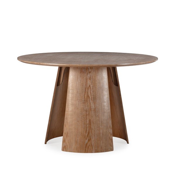 Кръгла трапезна маса от декор от дъб  ø 120 cm Zuri – MOME