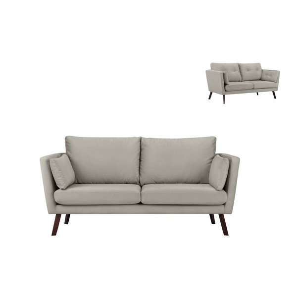 Světle šedá 3místná pohovka Mazzini Sofas Elena-image-1