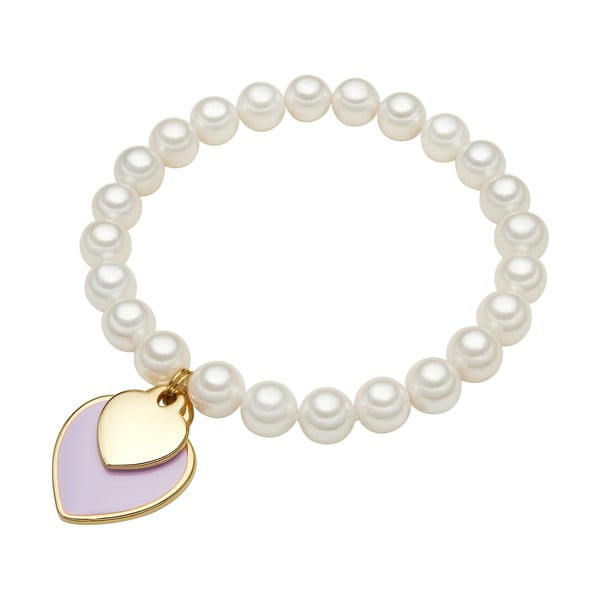 Náramek s bílou perlou Perldesse Ula, ⌀ 0,8 x délka 19 cm