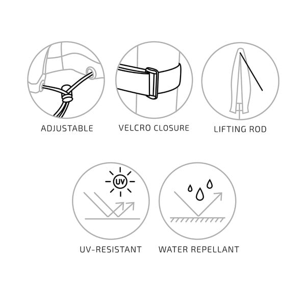 Черно покривало за чадър ø 35 cm – House Nordic-image-2