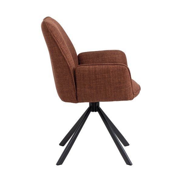 Тапицирани трапезни столове в комплект с подлакътници 2 бр. в тухлен цвят Glenda – Actona-image-3