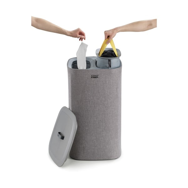 Сив текстилен кош за пране , 60 л Tota - Joseph Joseph-image-4