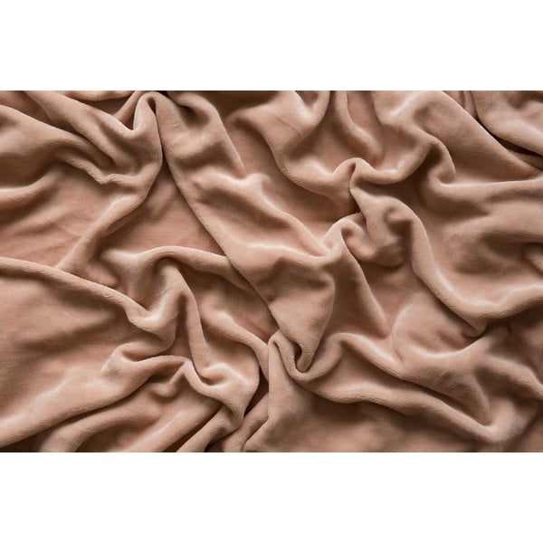 Кафяв разтеглив чаршаф от микроплюш 180x200 cm - Jerry Fabrics-image-3