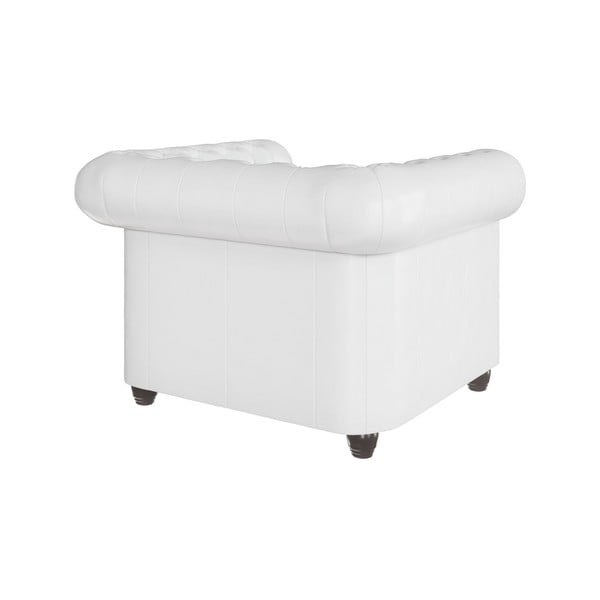 Бял фотьойл от изкуствена кожа York - Ropez-image-2