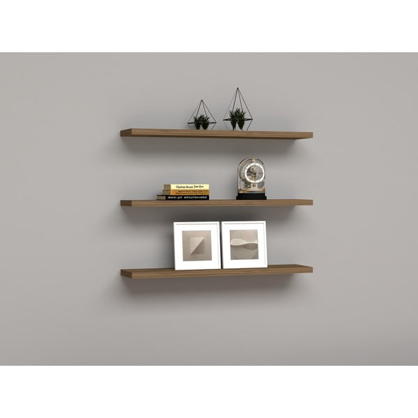 Рафтове в орехов декор в комплект от 3 броя Boss - Kalune Design-image-1