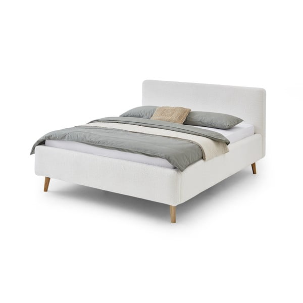 Бяло тапицирано двойно легло 160x200 cm Mattis - Meise Möbel