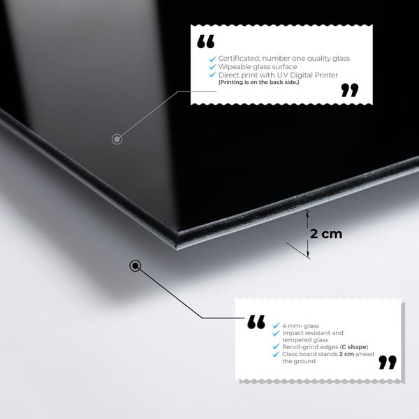 Картина върху стъкло 100x70 cm Dark Marble - Wallity-image-4