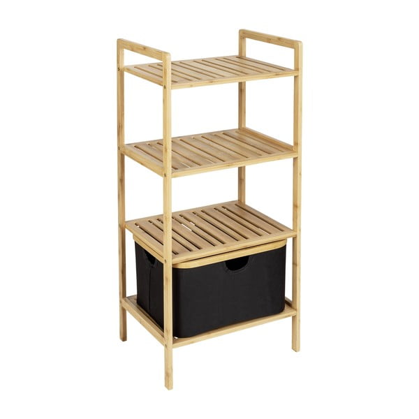 Черна/естествена бамбукова етажерка за баня 44x93,5 cm Ecori - Wenko-image-3