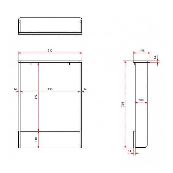 Бяла маса за преповиване (дълбочина на подходящ шкаф 57 cm) Amori – Vipack-image-2