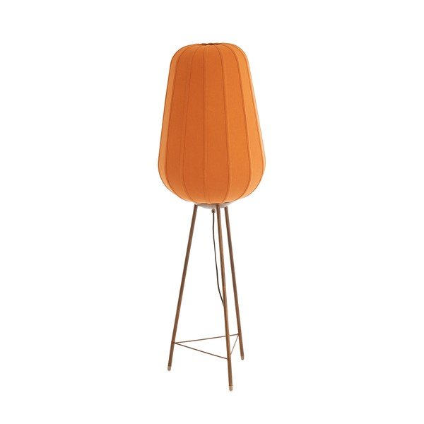Теракотена подова лампа с текстилен абажур (височина 133 cm) Bibury – Light & Living