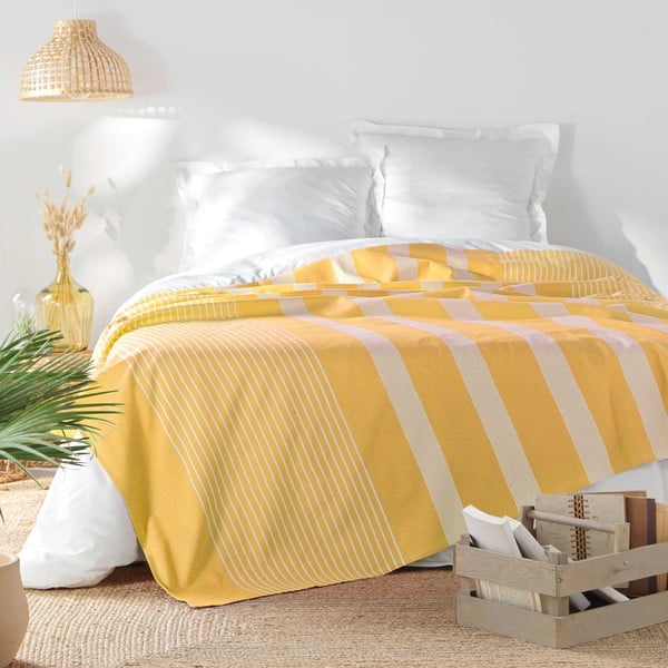 Жълто покривало за легло 220x240 cm Adele – douceur d'intérieur-image-2