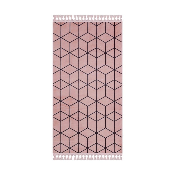 Розов миещ се килим 160x100 cm - Vitaus