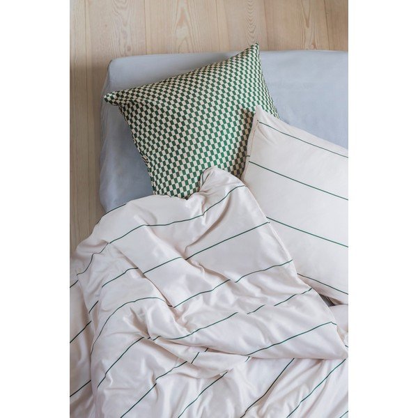 Бежово единично  спално бельо от памучен сатен 140x200 cm Align – Mette Ditmer Denmark-image-1