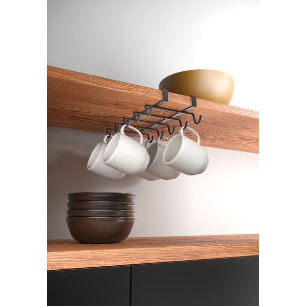 Черна висяща поставка за чаша Lava My Mug - Metaltex-image-2