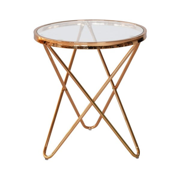 Skleněný odkládací stolek RGE Melissa, ⌀ 45 cm