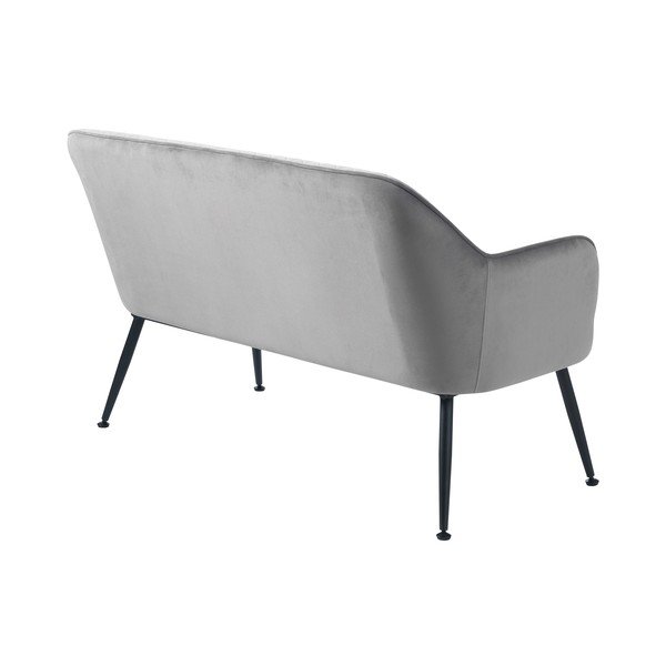 Светлосив кадифен диван 129 cm Berrie – Unique Furniture-image-4