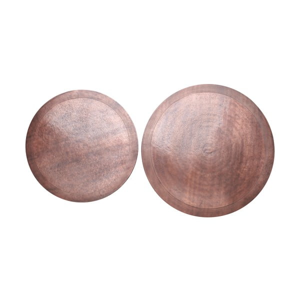 Метални кръгли масички за кафе в меден цвят в комплект от 2 бр. ø 75 cm Talca - Light & Living-image-3