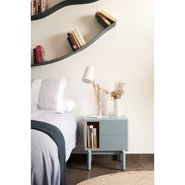 Синьо /сиво нощно шкафче Corvo – Teulat-image-1