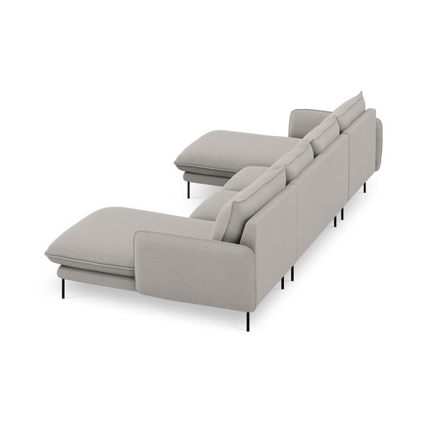 Светлосив U-образен диван Vienna - Cosmopolitan Design-image-4