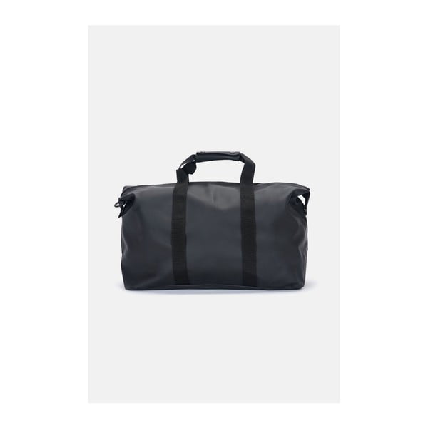 Черна спортна чанта с висока водоустойчива чанта за уикенда - Rains