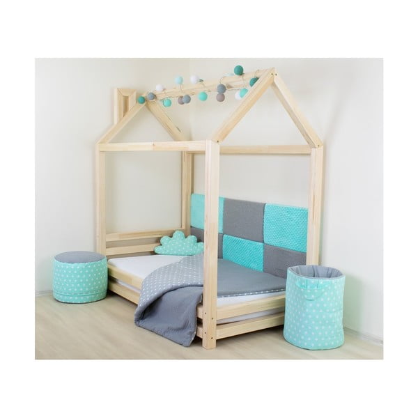 Детско легло от бял смърч Happy, 90 x 200 cm - Benlemi-image-3