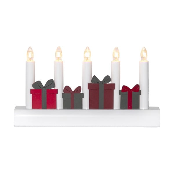 Червено-бяла коледна светлинна украса за контакт Julia – Star Trading